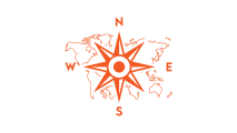 orange on white compass small logo